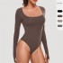 European and American women's yoga jumpsuit, long-sleeved sexy tight-fitting sports and fitness one-piece training jumpsuit 42546