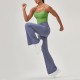 European and American yoga vest, women's chest pad, ribbed tight sports top, strappy running and fitness vest 52165