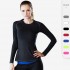Women's Tight-fitting PRO sports fitness Yoga training long-sleeved T-shirt Moisture-wicking long-sleeved shirt 2039