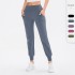 Women's loose sports pants, tight-fitting casual running, fitness training, elastic high-waisted pocket yoga long pants 12363