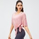 New spring and summer women's sports smocks are light, breathable, loose for running, short-sleeved, split and quick-drying for yoga. 22225 New spring and summer women's sports smocks are light, breathable, loose for running, short-sleeved, split and quick-drying for yoga. 22225