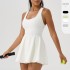 European and American sports tennis dress, breathable quick-drying sleeveless fitness dress, outdoor casual yoga sports short skirt