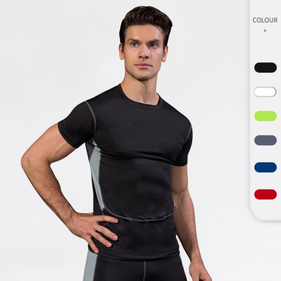 3rd Generation Men's PRO Tight-fitting Sports Fitness Running Elastic Sweat-wicking Quick-Drying Clothes Short-sleeved T-shirt 1033 3rd Generation Men's PRO Tight-fitting Sports Fitness Running Elastic Sweat-wicking Quick-Drying Clothes Short-sleeved T-shirt 1033
