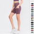 Women's Printed Nude Yoga Shorts With Pockets Skin-friendly Tight Elastic Quick-drying Sports Fitness Shorts 02413