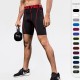 Men's Tight Fit Pro Fitness Running Training Sports Shorts Tight Breathable Quick-drying Stretch Shorts 1054