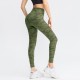 Ladies' no-embarrassment line yoga long pants, nude printed tight sports pants, elastic quick-drying fitness long pants 02333