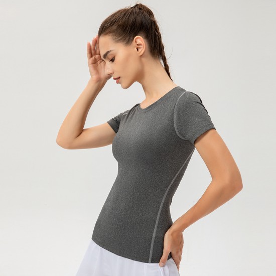 Women's PRO Tight-fitting training short-sleeved Sports Fitness Yoga Sweat-wicking Quick-Drying short-sleeved T-shirt 2003 Women's PRO Tight-fitting training short-sleeved Sports Fitness Yoga Sweat-wicking Quick-Drying short-sleeved T-shirt 2003