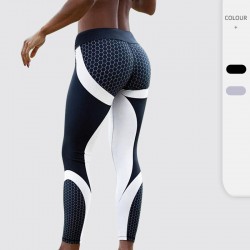 Women's PRO Tight Sports Running Yoga Training Printed Long Pants Quick-drying Stretch Fitness Long Pants 5027