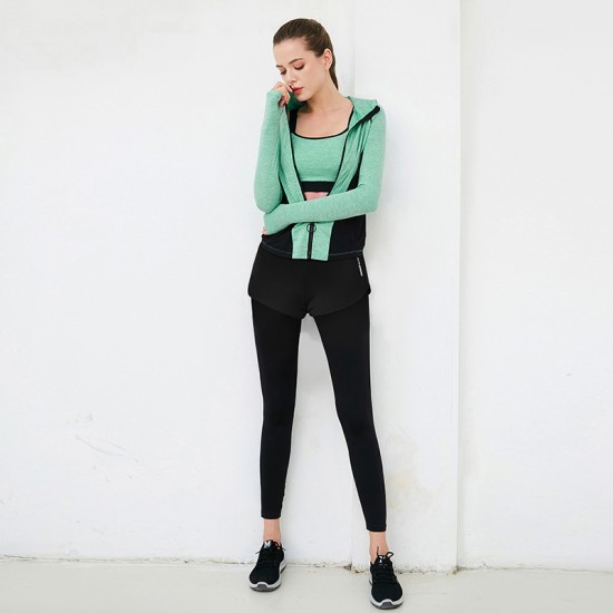Spring, summer and autumn women's yoga wear, running and exercise, high-elasticity slimming and shaping clothing, fitness quick-drying 5-piece set y92001