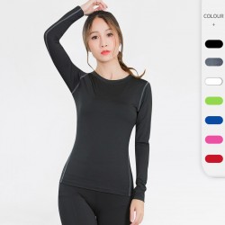 Women's PRO Tight-fitting training long-sleeved sports fitness Yoga T-shirt, moisture-wicking long-sleeved shirt 2019