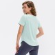 Women's Loose Yoga Short-sleeved Breathable Running Sports Top Casual T-shirt Elastic Quick-drying Fitness 12218