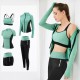 Spring, summer and autumn women's yoga wear, running and exercise, high-elasticity slimming and shaping clothing, fitness quick-drying 5-piece set y92001