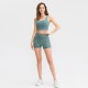 Women's nude printed yoga shorts, running training high-elasticity tight sports quick-drying fitness 3-inch pants 02412 Women's nude printed yoga shorts, running training high-elasticity tight sports quick-drying fitness 3-inch pants 02412
