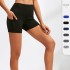 Women's High Waist Yoga Three-point Pants With Pocket Running Training Tight Quick-drying Stretch Fitness Three-point Shorts 2049