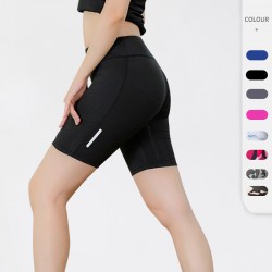 Cross-border Amazon women's fitness yoga shorts Night running sports running quick-drying tight five-inch pants 2045