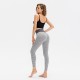 European and American peach-hip honeycomb yoga pants, women's high-waisted, height-lifting, pleated, tight, quick-drying sports and fitness pants 12351