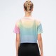 Women's loose running exercise short-sleeved quick-drying breathable fitness T-shirt, outdoor training yoga top 10104