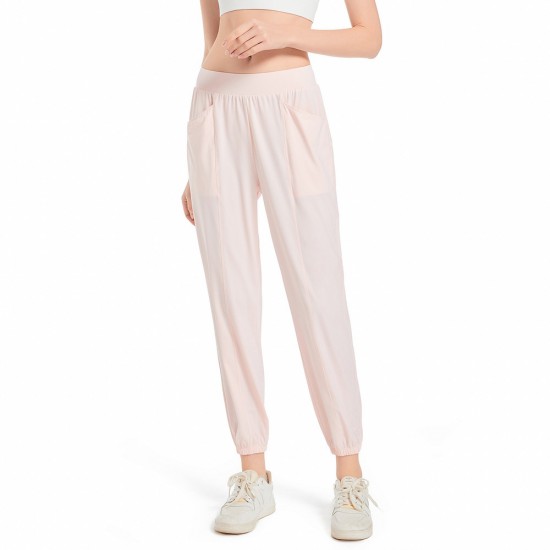 Women's summer ice sensation loose sports pants, quick-drying and breathable running training yoga pants, elastic fitness tight-fitting pants JY718 Women's summer ice sensation loose sports pants, quick-drying and breathable running training yoga pants, elastic fitness tight-fitting pants JY718