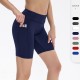 Women's yoga shorts with hip lifting and pockets, outdoor sports running training pants, quick-drying tight fitness shorts, 2044 Women's yoga shorts with hip lifting and pockets, outdoor sports running training pants, quick-drying tight fitness shorts, 2044