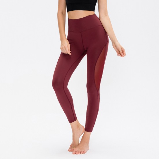 Women's tight yoga pants, high-waisted, hip-lifting, running, sports, high-elasticity, fast, dry-woven mesh, breathable fitness pants 12352 Women's tight yoga pants, high-waisted, hip-lifting, running, sports, high-elasticity, fast, dry-woven mesh, breathable fitness pants 12352