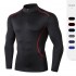 Men's Autumn and winter Stand-up collar fitness wear PRO Sports running training Long-sleeved high-elasticity quick-drying tight suit 91505