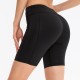 Women's yoga shorts with hip lifting and pockets, outdoor sports running training pants, quick-drying tight fitness shorts, 2044 Women's yoga shorts with hip lifting and pockets, outdoor sports running training pants, quick-drying tight fitness shorts, 2044
