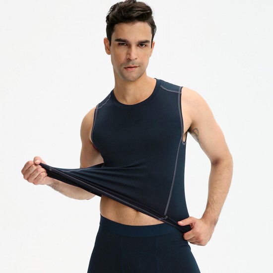 Men's sports vest, round-neck tight-fitting training running fitness suit, elastic sweat-wicking quick-drying top, waistcoat 01108 Men's sports vest, round-neck tight-fitting training running fitness suit, elastic sweat-wicking quick-drying top, waistcoat 01108