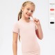 Children's summer yoga exercise short-sleeved T-shirt, sweat-absorbing and breathable, girls' running and dance training top, short-sleeved 23207