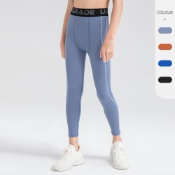 Boys' tight sports trousers, high-elasticity, breathable and quick-drying fitness trousers, children's outdoor running training trousers 33317