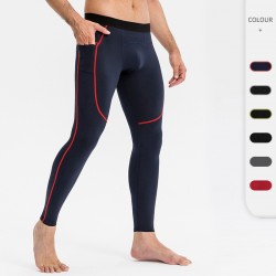 Men's PRO Tight Pants Pocket Fitness training Running Pants High-elasticity Tight Quick-Drying Sweat-wicking Pants 01318