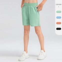 Boys' loose fitness shorts, breathable quick-drying training pants, children's outdoor running sports casual shorts 33416