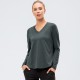 Women's autumn and winter yoga long-sleeved loose casual sports T-shirt, quick-drying and breathable running training fitness clothes 12524 Women's autumn and winter yoga long-sleeved loose casual sports T-shirt, quick-drying and breathable running training fitness clothes 12524