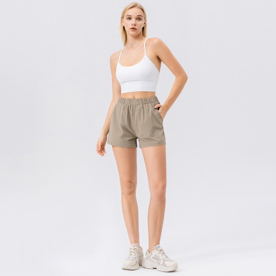 European and American loose sports shorts for women, high-waisted, quick-drying, form-fitting and hip-lifting fitness running shorts 42455 European and American loose sports shorts for women, high-waisted, quick-drying, form-fitting and hip-lifting fitness running shorts 42455