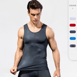 Men's 3D Printed Vest PRO Fitness Running Training Vest Tight Stretch Quick-drying Vest 4021