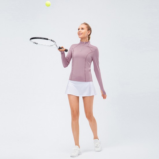 Women's Autumn And Winter Yoga Long Sleeve Fitness Clothing Slim Running T-shirt Jacket Quick-drying Sports Sweater 12521 Women's Autumn And Winter Yoga Long Sleeve Fitness Clothing Slim Running T-shirt Jacket Quick-drying Sports Sweater 12521