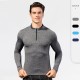 Men's autumn and winter sports sweatshirt, fitness running training, long-sleeved half-zipper stretch quick-drying stand-up collar sweatshirt 9004 Men's autumn and winter sports sweatshirt, fitness running training, long-sleeved half-zipper stretch quick-drying stand-up collar sweatshirt 9004