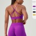 European And American Yoga Bra Female Sexy Beautiful Back Sports Underwear Gather Shock Absorption Fitness Running Sports Bra 52758