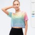 Women's loose running exercise short-sleeved quick-drying breathable fitness T-shirt, outdoor training yoga top 10104