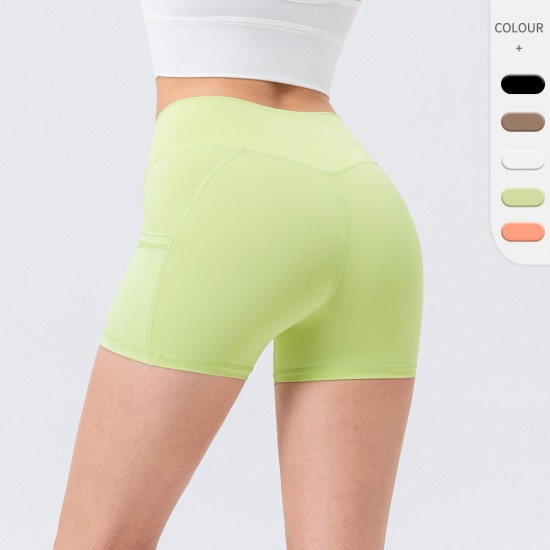 European And American Women's Yoga Shorts Peach Hip Tight Running Leggings Naked Feeling High Waist Fitness Shorts 42456 European And American Women's Yoga Shorts Peach Hip Tight Running Leggings Naked Feeling High Waist Fitness Shorts 42456