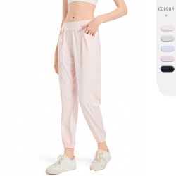 Women's summer ice sensation loose sports pants, quick-drying and breathable running training yoga pants, elastic fitness tight-fitting pants JY718