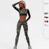 Women's fitness yoga pants, sports running training, cross-border tight quick-drying camouflage pants 5012+5015