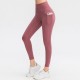 Women's nude yoga pants, high-waisted, hip-lifting, pocket-sized tight sports pants, high-elasticity quick-drying fitness pants 02336 Women's nude yoga pants, high-waisted, hip-lifting, pocket-sized tight sports pants, high-elasticity quick-drying fitness pants 02336