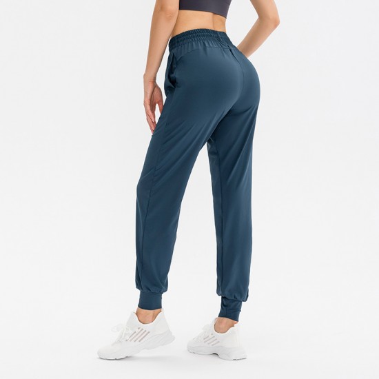 Women's drawstring running sports pants, loose fitness tight-fitting pants, casual bagged stretch yoga pants 12355 Women's drawstring running sports pants, loose fitness tight-fitting pants, casual bagged stretch yoga pants 12355