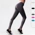 Women's fitness yoga long pants, reflective strips, night running sports training pants, high-elasticity quick-drying tight long pants 2089