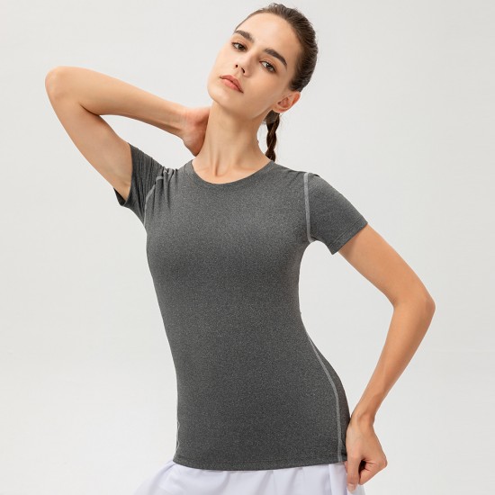 Women's PRO Tight-fitting training short-sleeved Sports Fitness Yoga Sweat-wicking Quick-Drying short-sleeved T-shirt 2003 Women's PRO Tight-fitting training short-sleeved Sports Fitness Yoga Sweat-wicking Quick-Drying short-sleeved T-shirt 2003
