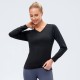 New autumn and winter yoga wear for women, long-sleeved quick-drying elastic tight T-shirt for running and sports, fitness top 12525 New autumn and winter yoga wear for women, long-sleeved quick-drying elastic tight T-shirt for running and sports, fitness top 12525