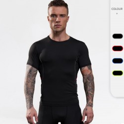Men's PRO Tight Short-sleeved Sports training fitness Wear Elastic Quick-drying Sweat-wicking Breathable T-shirt Top 91204