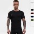 Men's PRO Tight Short-sleeved Sports training fitness Wear Elastic Quick-drying Sweat-wicking Breathable T-shirt Top 91204