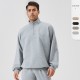 Men's autumn and winter sports sweatshirt, loose stand-up collar, running long-sleeved, half-zipper casual training and fitness wear, 41521