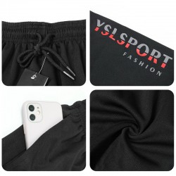 Men's sports shorts, running and fitness, quick-drying, contrasting color letter print design, moisture-absorbent and breathable casual pants KY207